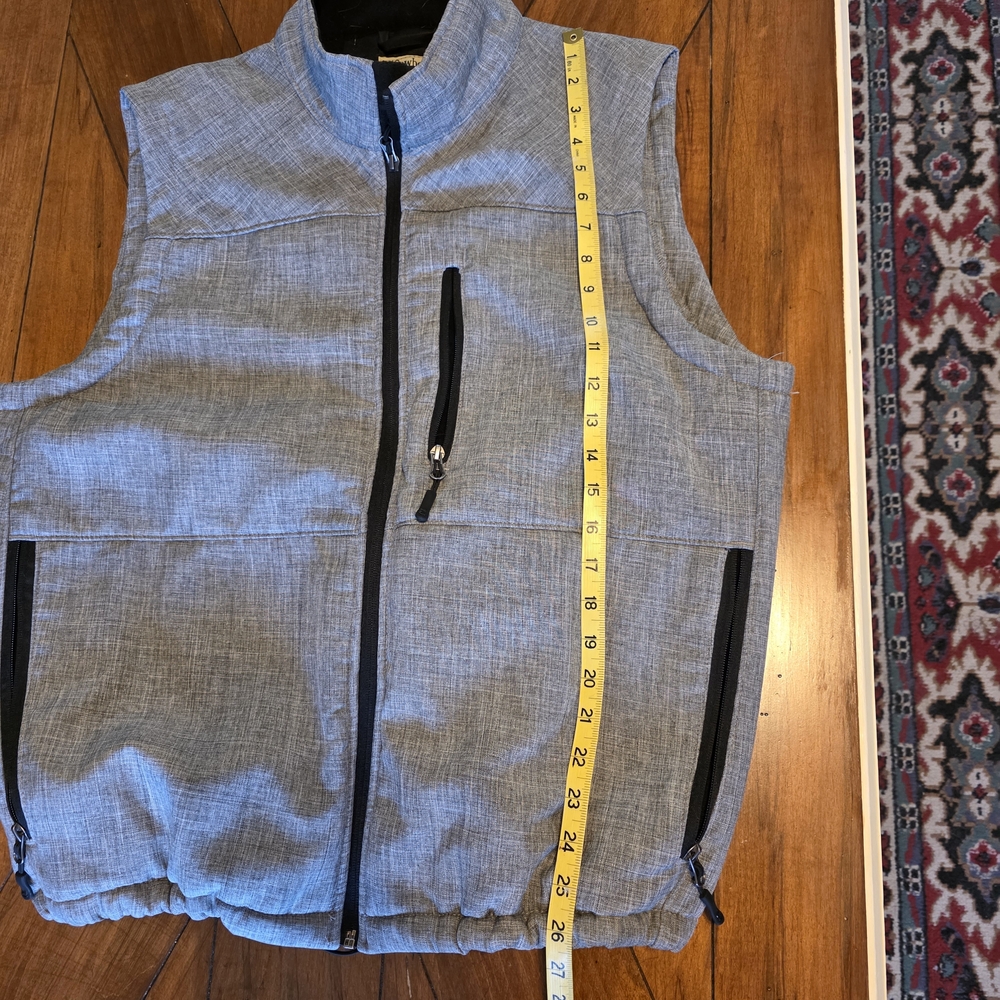 Cowboy Legend Gray Men's Barrier Tactical Style Western Cowboy Ranch Work Vest - Picture 11 of 12